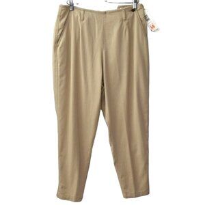Lizwear Flap Front Pants Beige Womens Size 14P Cotton